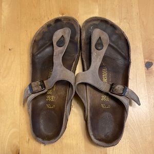 Birkenstock Gizeh 39 Brown Sandals Women's 8